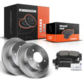 A-Premium 10.31 In (262mm) Rear Solid Brake Rotors and Ceramic Pads Kit