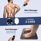 Phixnozar EMS Foot Massager Nerve Stimulator LCD Back Leg Muscle Relaxation