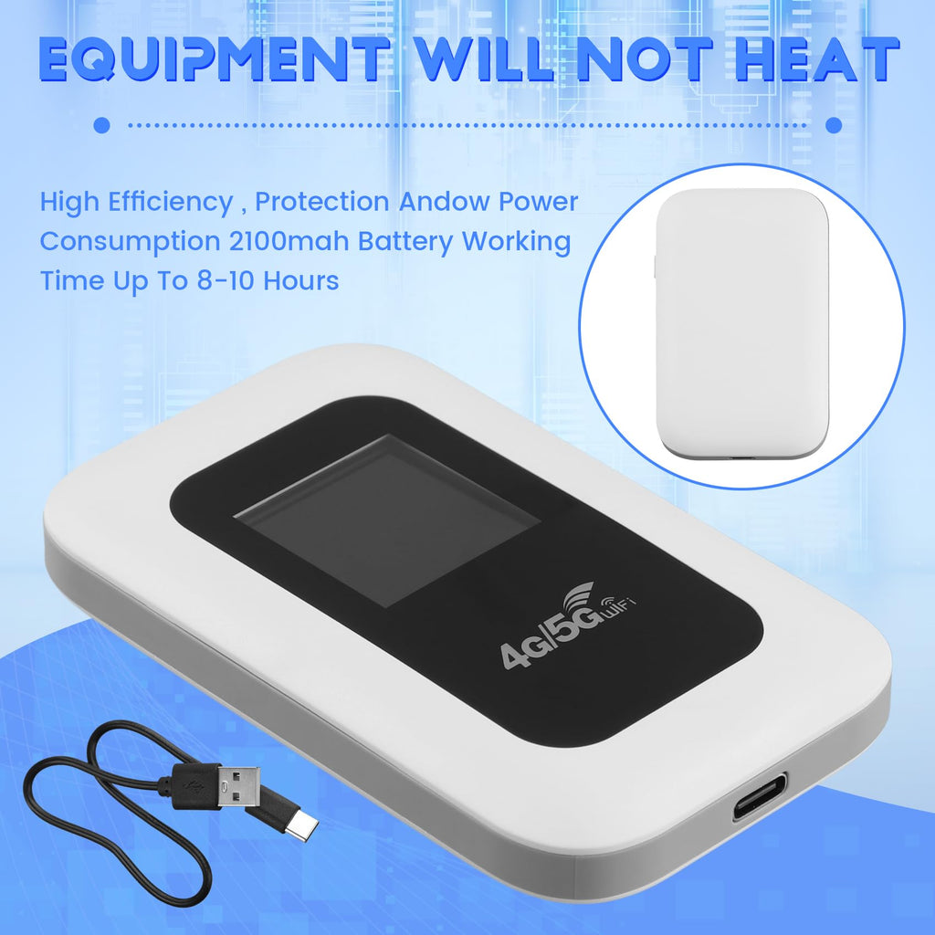 Wooswen 4G WiFi Router with Screen 150Mbps WiFi Modem Car Mobile WiFi Wireless