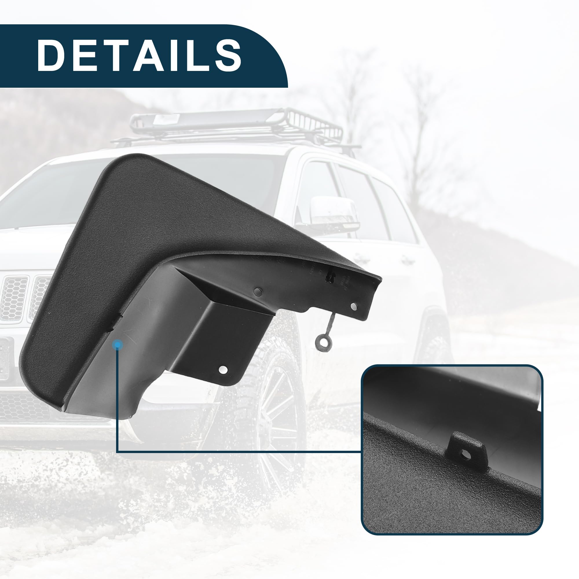 TUCKBOLD Mud Flap Splash Guard for Jeep Grand Cherokee 2011-2022 Durable | Front