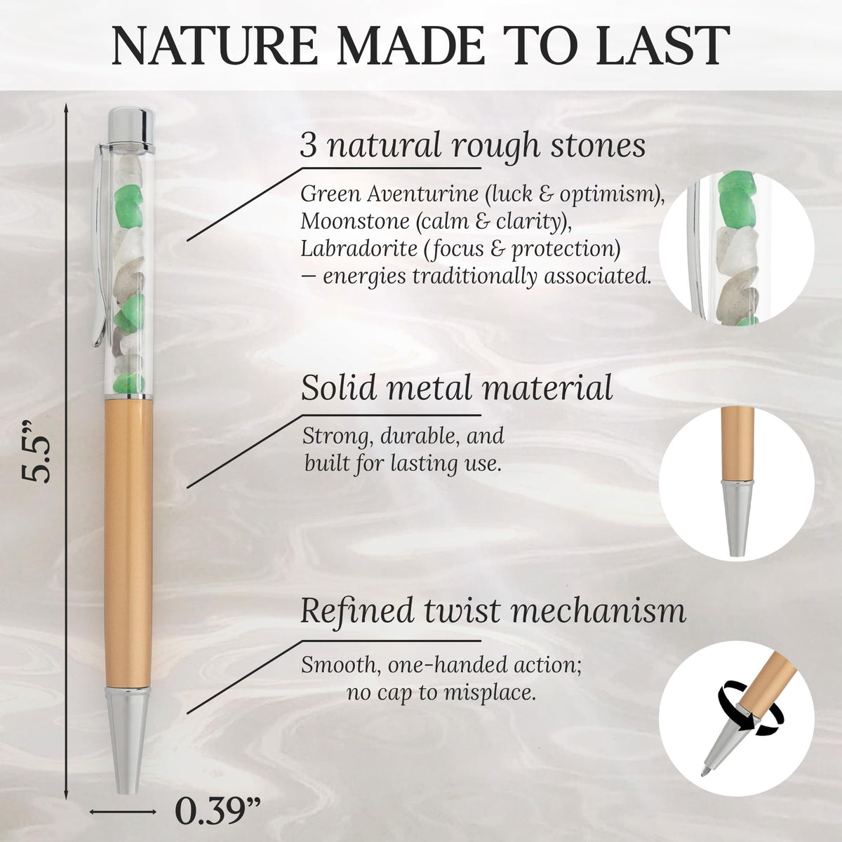 BOYESE Crystal Ballpoint Pen Retirement Gifts For Women, New Beginning Nurse,