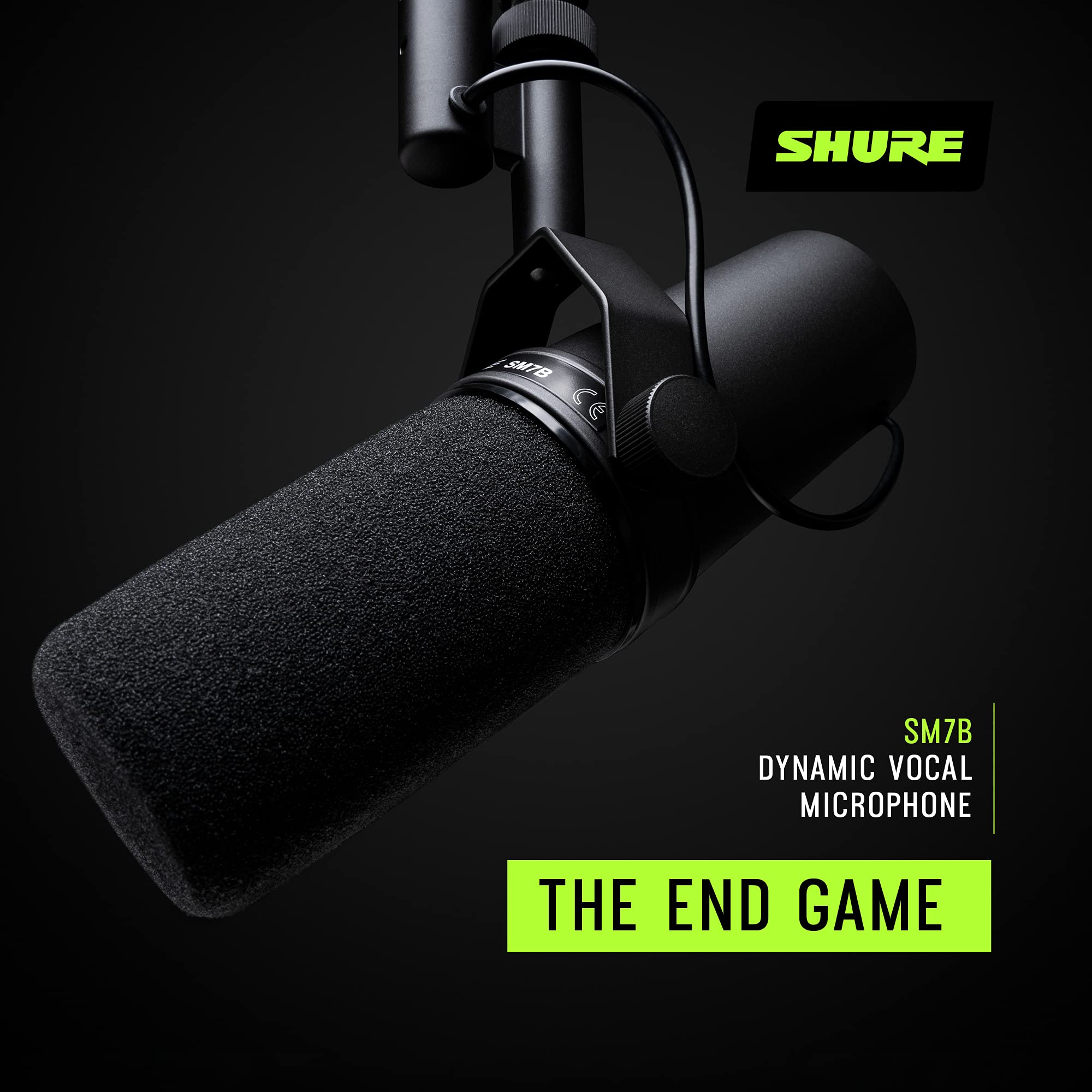 Shure SM7B Dynamic Studio Microphone - XLR Mic for Podcasting, Streaming, Vocal