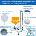 Aliseniors Step Stool with Handle and Non-Skid Platform, Heavy Duty 2 Steps