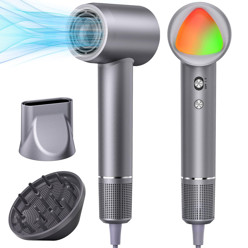 Professional Ionic Hair Dryer 160000RPM Fast Dry Low Noise with Diffuser