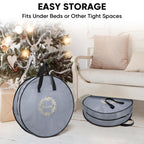 BALEINE 2 Pack Christmas Wreath Storage Bags 30x8 Reinforced with Handles