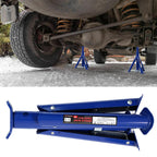 2PC 3 Ton Jack Stands Adjustable Steel Folding Auto Lift Support Blue