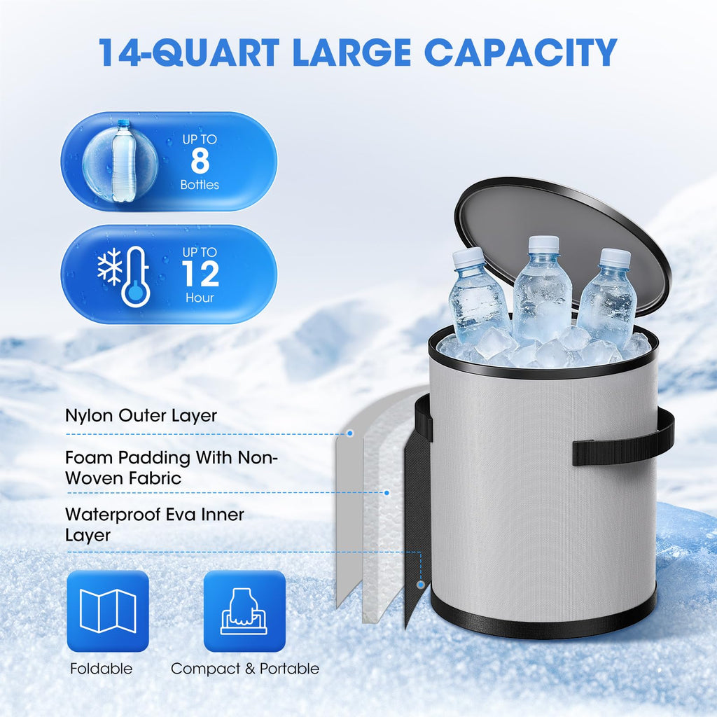 MQHOOB Ice Machine for Knee After Surgery, Programmable Timer & 4 Flow Settings,