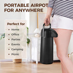 Coffee Carafe for Keeping Hot - Gezoss 102OZ / 3L Airpot Coffee Dispenser with