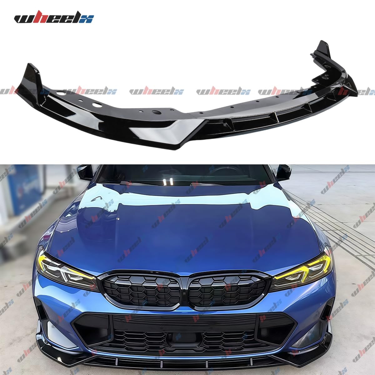BMW G20 3 Series LCI Front Lip Splitter M Sport 2023-2026 Gloss Black Spoiler