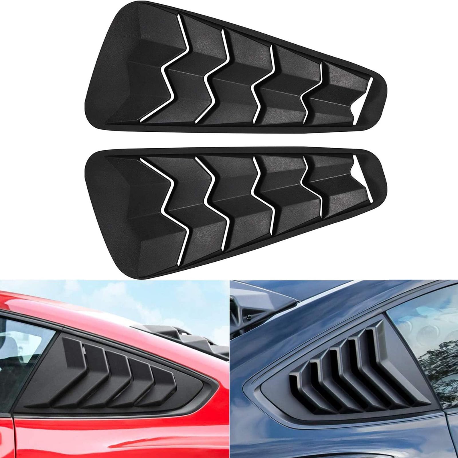 YMT Side Window Louvers Windshield ABS Matte Black Sun Shade Cover GT Lambo