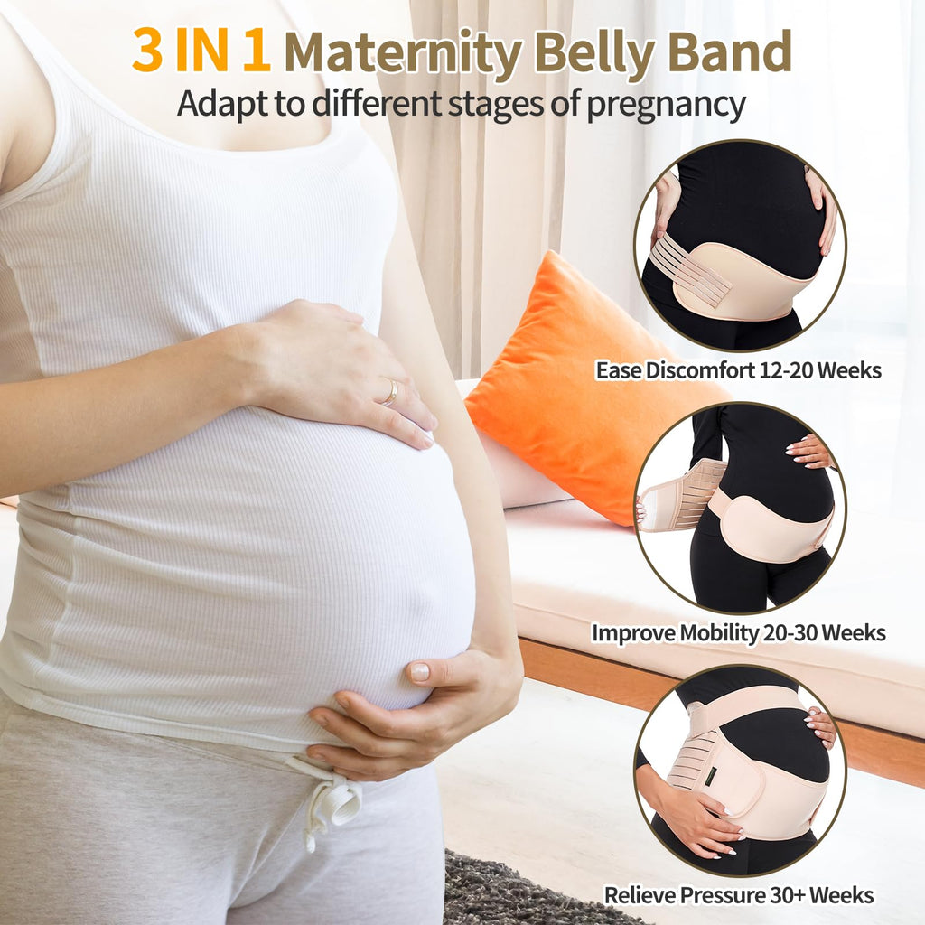 ChongErfei Maternity Belt, Pregnancy 3 in 1 Support Belt for Back/Pelvic/Hip
