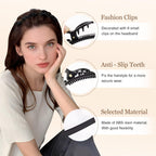 Headband with Clips 4 Pcs Bangs Hairstyle Hairpin Headband with 8 Clips Each,