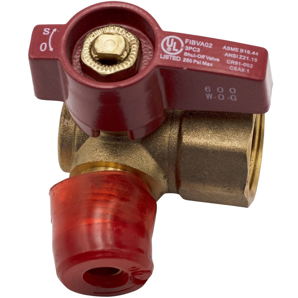 Supplying Demand 01-480G Gas Connector Shut-off Angle Valve 1/2 Inch OD Flare x 1/2 Inch FIP