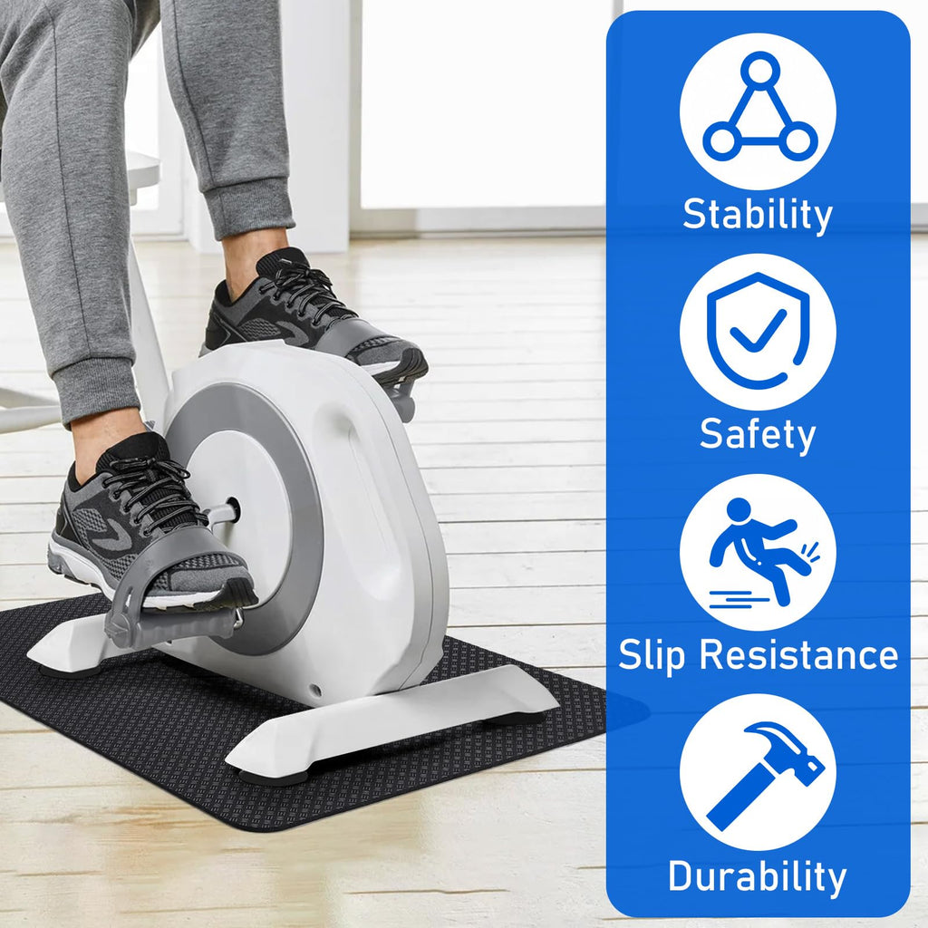 TOBWOLF Double-Sided Non-Slip Under Desk Elliptical Mat