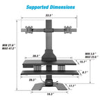 AVLT Electric Standing Desk Converter Triple 32" Monitor Sit Stand Riser