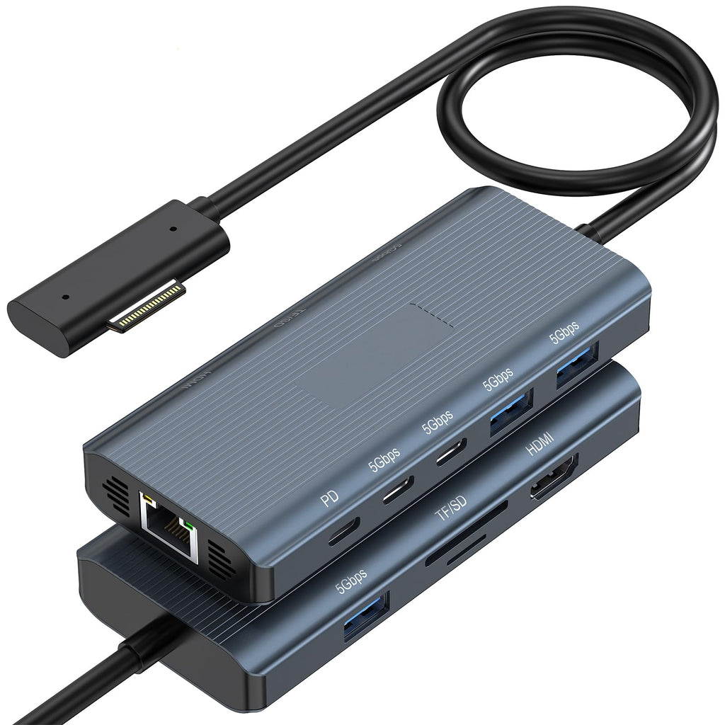 11-in-1 Surface Pro Docking Station, New Surface Dock 4K@60HZ HDMI, Surface