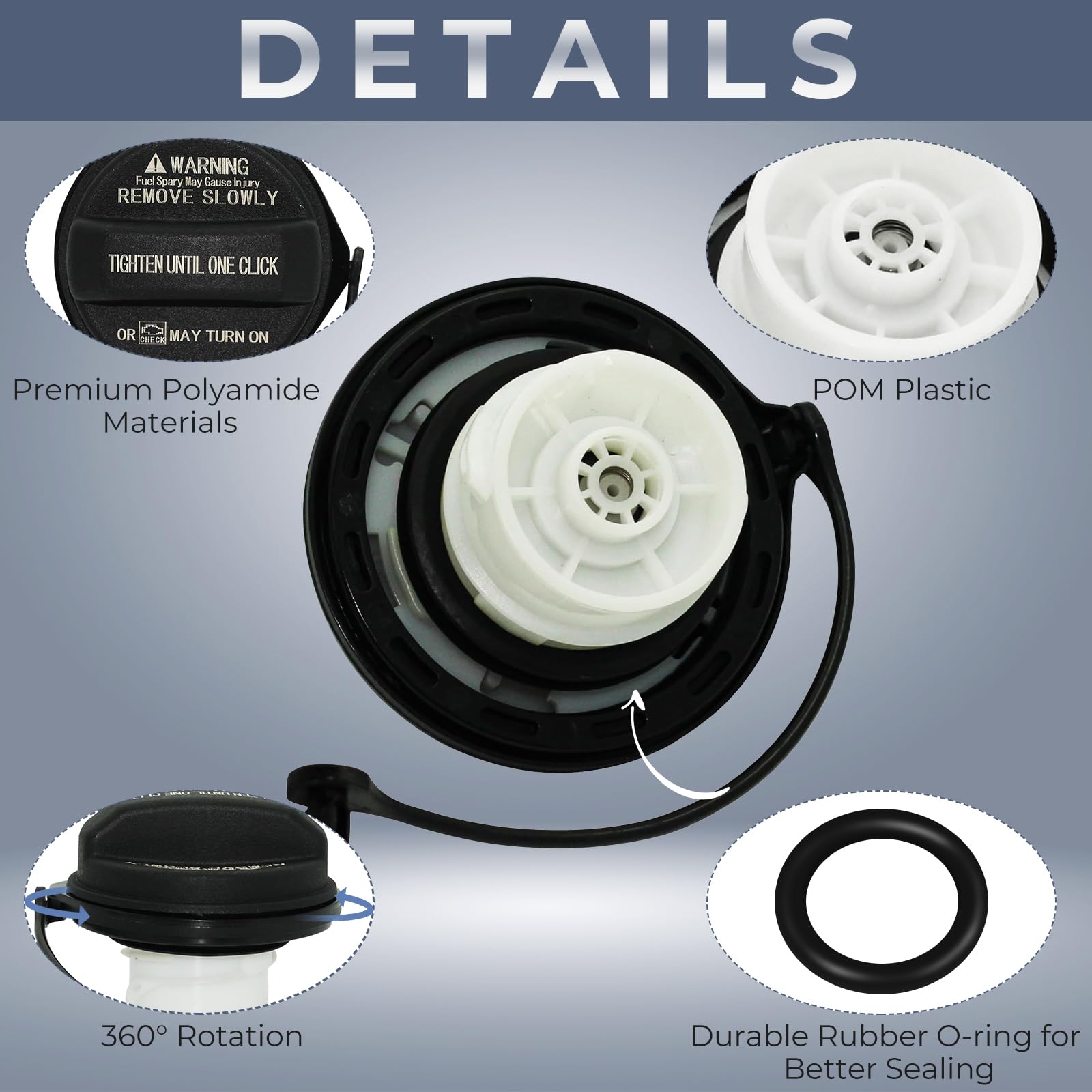 Gas Fuel Cap for 2004-2020 Kia Hyundai Elantra Sonata Soul Sorento 31010-3L600U