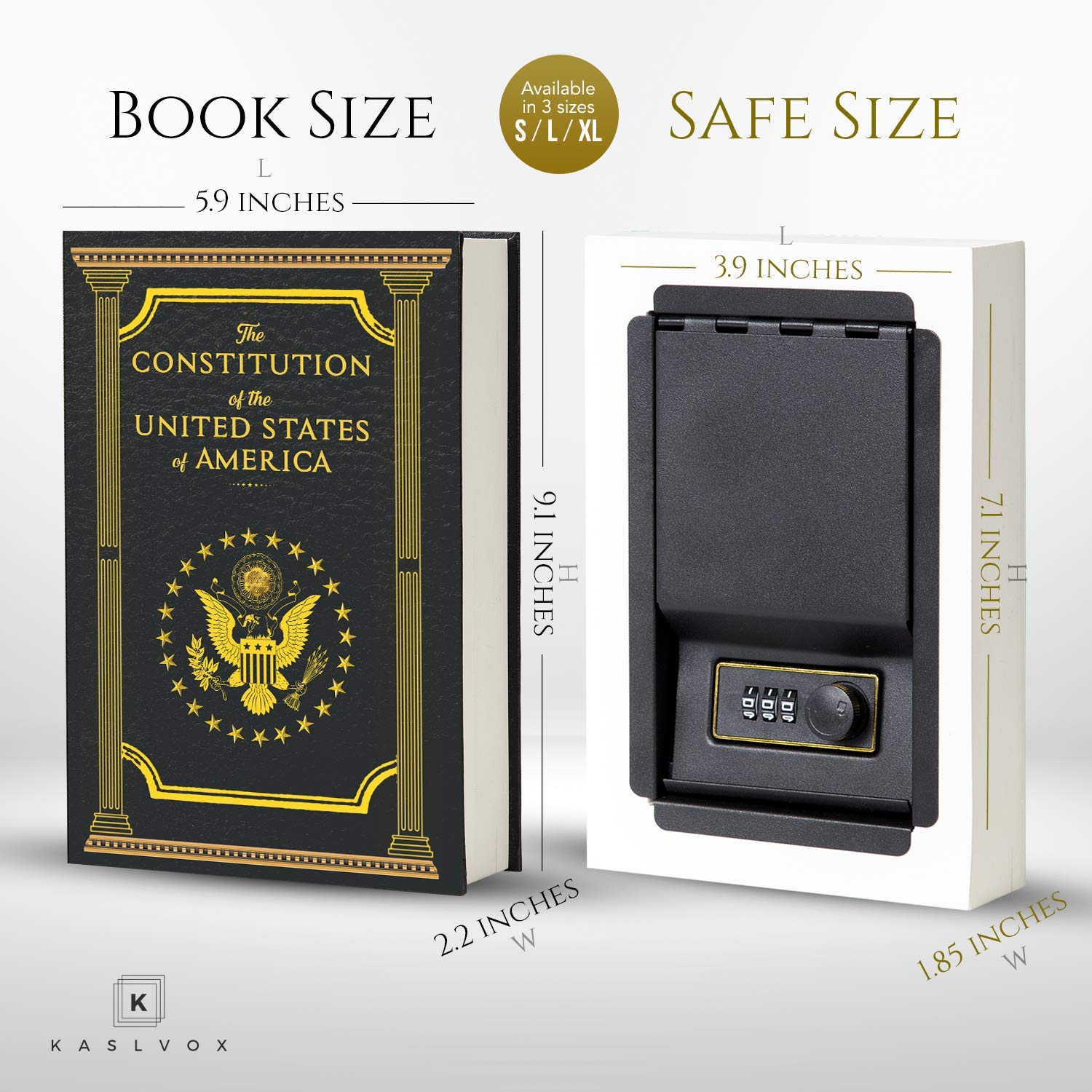 Fake Book Safe Box with Combination Lock Large Diversion Secret Storage