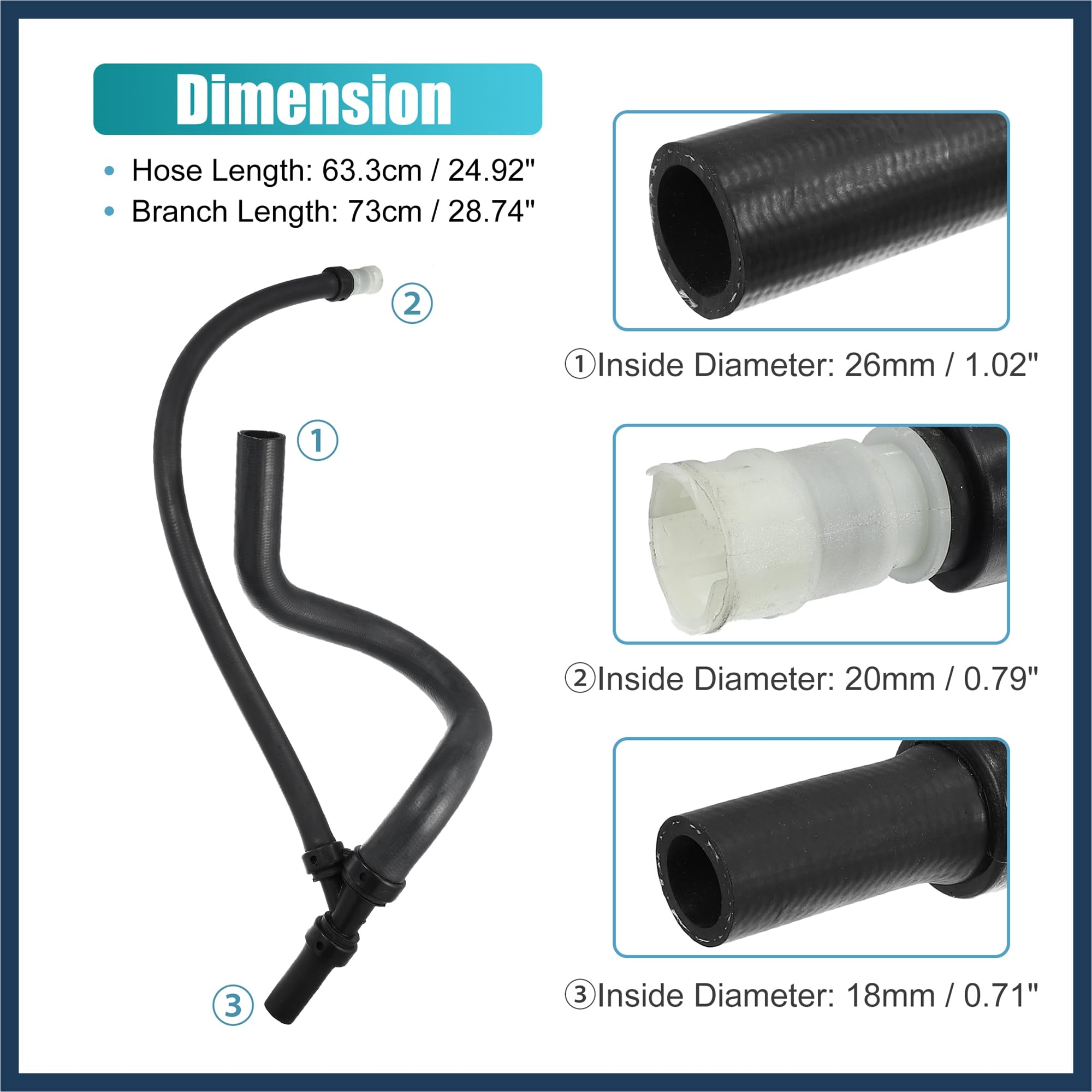 Radiator Surge Tank Outlet Hose 15834772 15834773 GM Truck SUV Coolant Hose