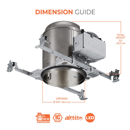 Halo H750ICAT, 6" LED Housing, IC Air-Tite, for Listed Halo LED Modules