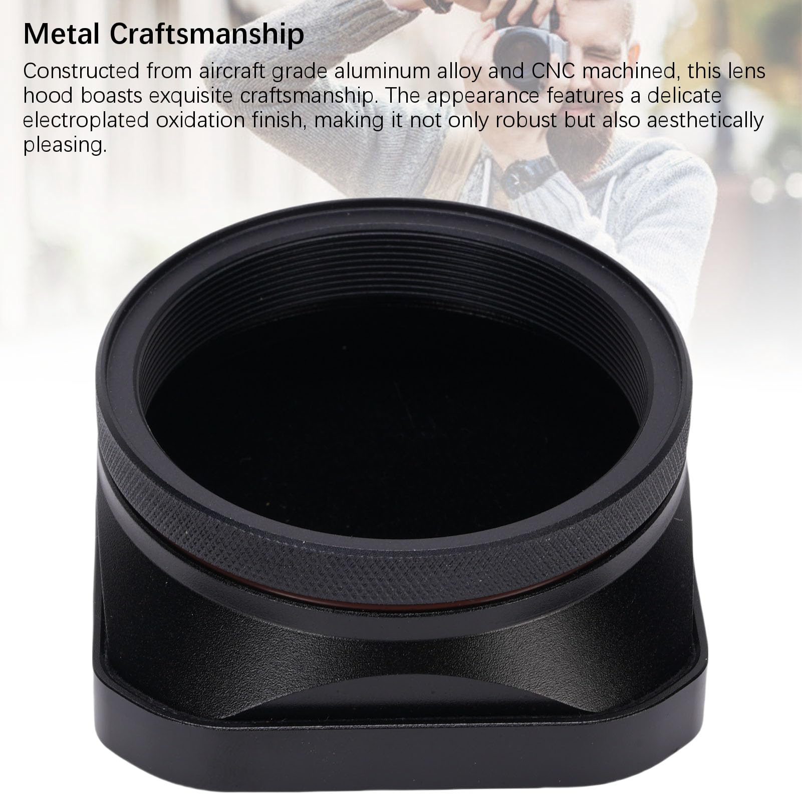 Bewinner Square Metal Lens Hood for X100VI X100V X100 Series, Camera Lens