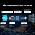 WUCIOOO 210GPH Ultra Quiet Bottom Suction Submersible Water Pump (780L/H, 15W)