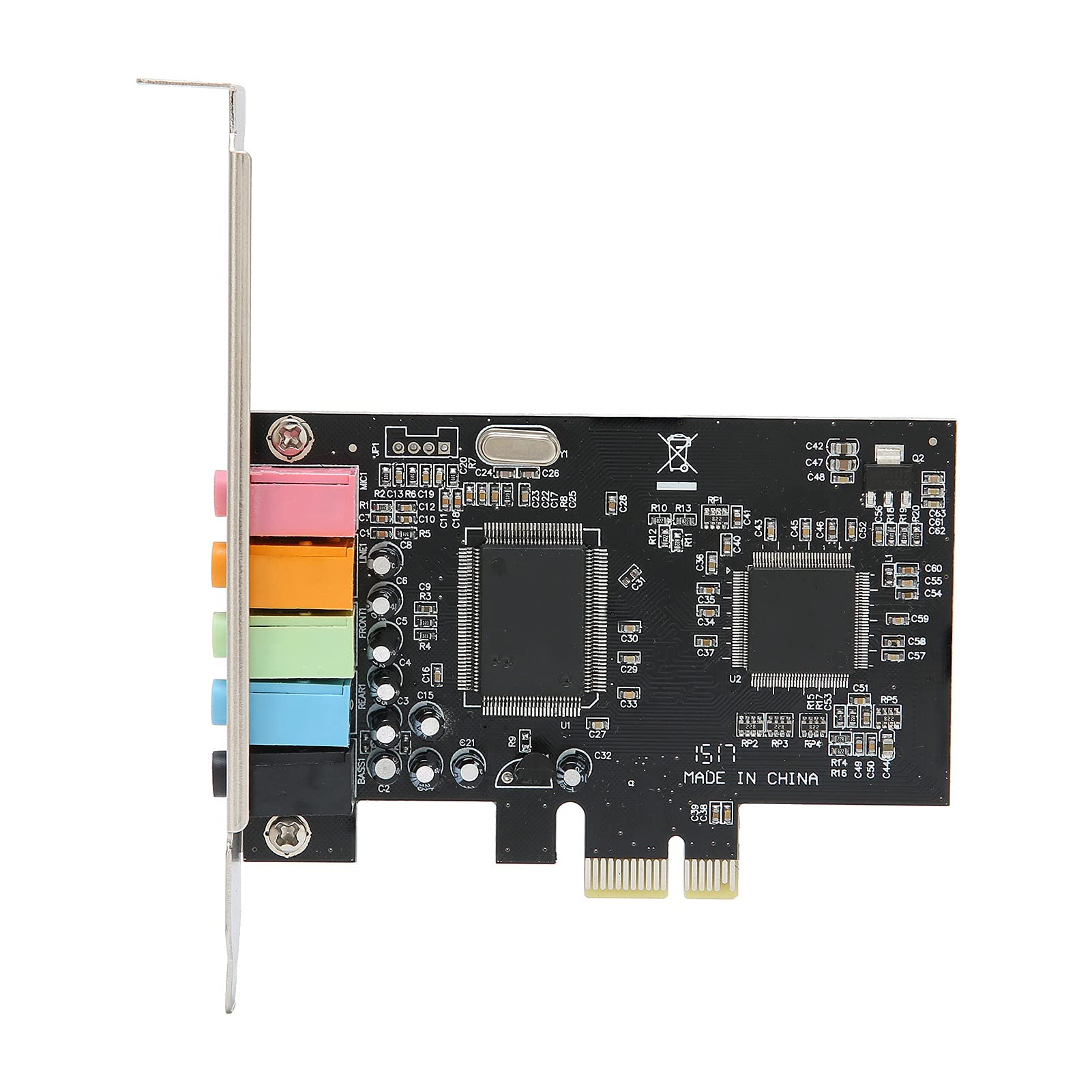PUSOKEI PCIE Sound Card, 6channel Stereo Desktop Sound Card, 3D Stereo PCIe