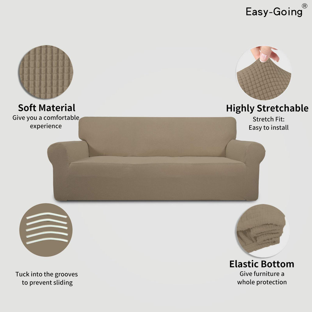 Stretch Sofa Slipcover 1 Piece Couch Cover Protector Jacquard Small Check