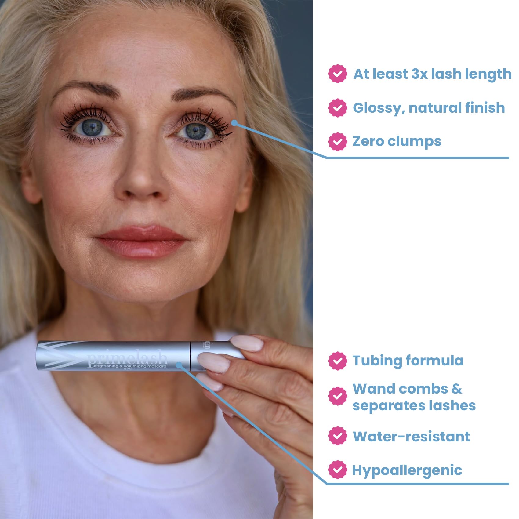 Prime Prometics PrimeLash Mascara Black Volumizing Lengthening Hypoallergenic