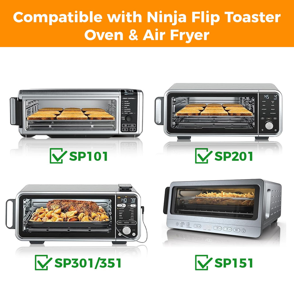 BRIKINTE 4 Pack Air Fryer Liners for Ninja Flip Toaster Oven & Air Fryer,