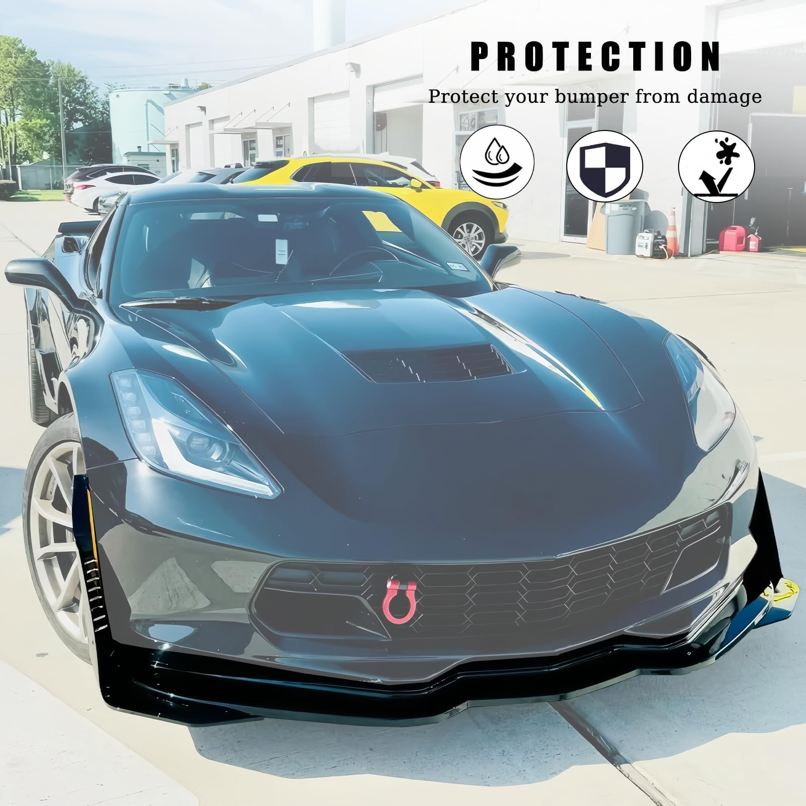 skkyoro Front Bumper Lip Splitter for 2014-2019 Corvette C7 Z06 Stage 3 Front