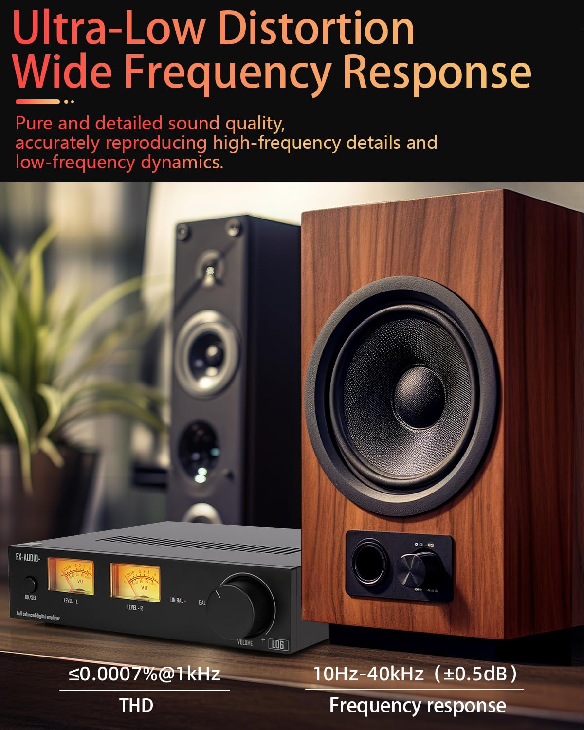 FX-Audio- L06 Fully Balanced Power Amplifier with VU Meter - 500W + 500W Dual