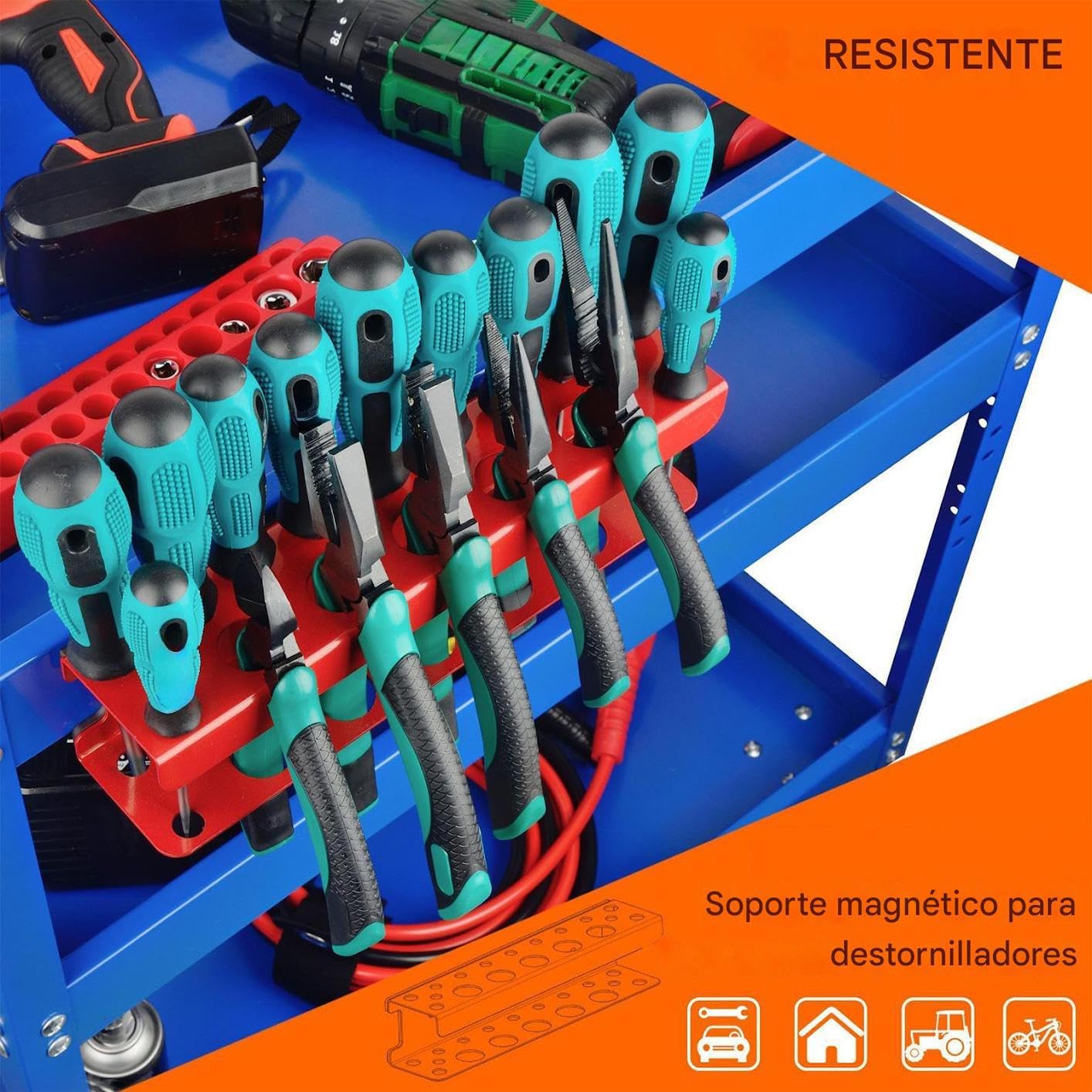 Magnetic Screwdriver Holder Rack for Pliers Scissors Workshop Tool Box