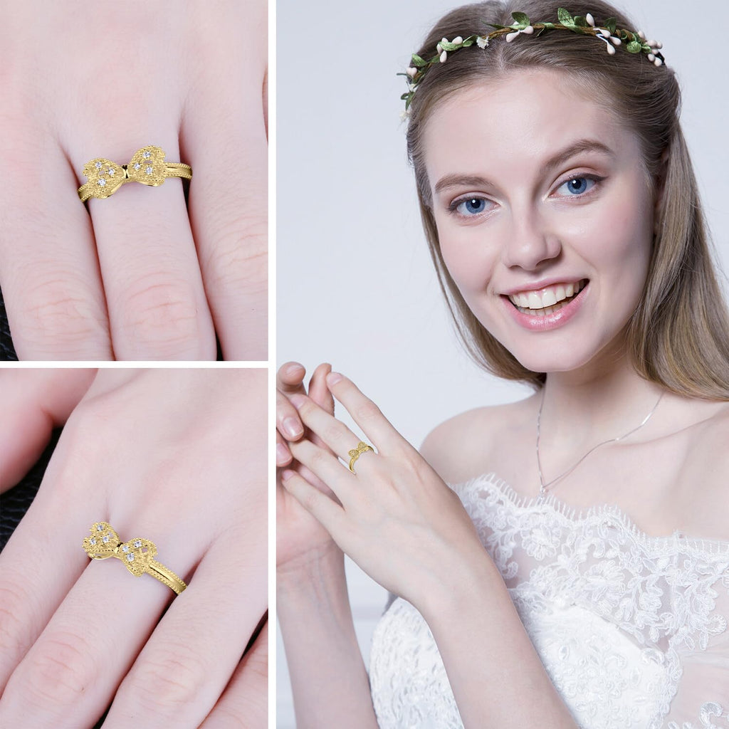 JewelryPalace  Size 8 14k Yellow Gold Plated 925 Sterling Silver Rings for