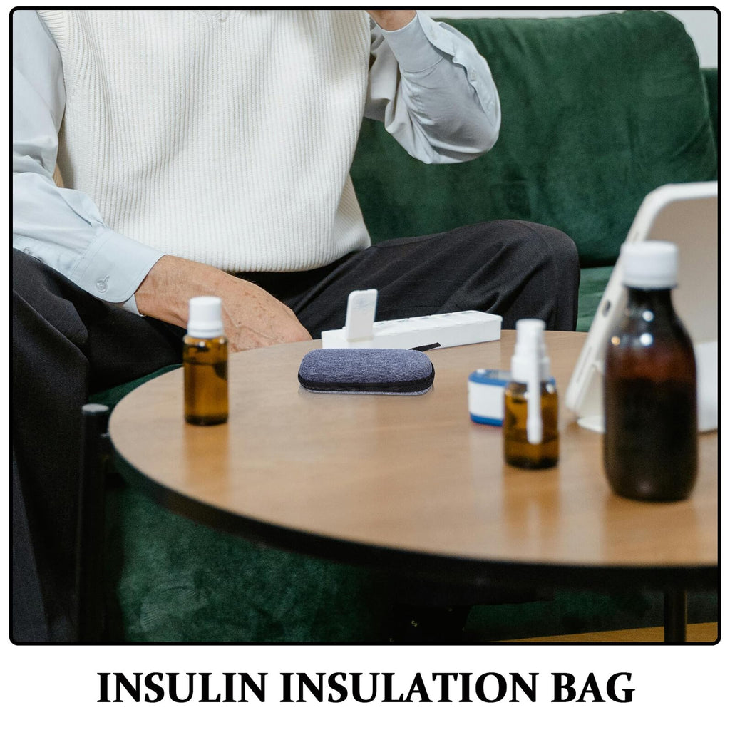 COHEALI Insulin Vial Storage Box and Portable Insulin Cooler Bag with 2 Blue Ice