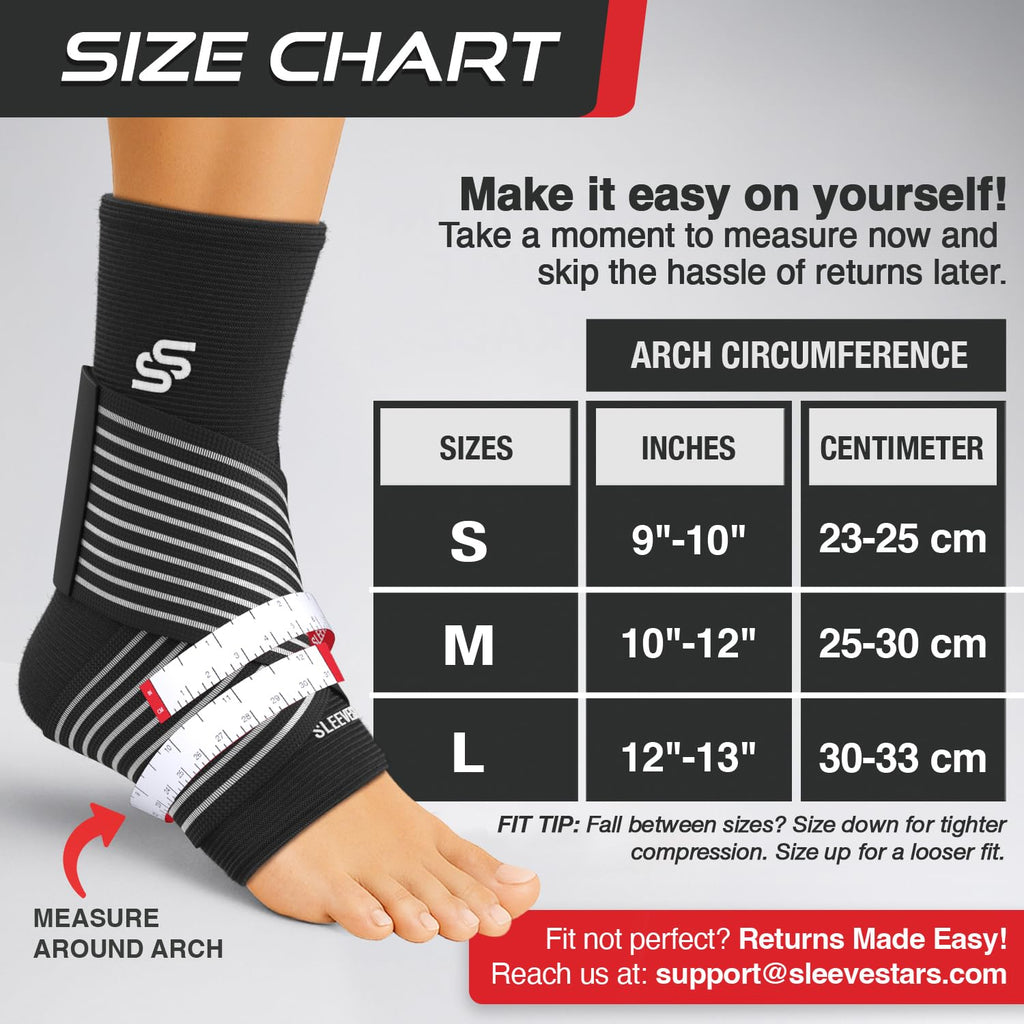 Sleeve Stars Ankle Brace for Women & Men, Ankle Wrap for Sprain, Compression