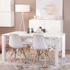 Furmax Modern Style Dining Chair Mid Century Modern DSW Chair, Shell Lounge