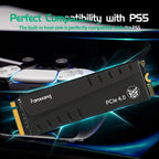 fanxiang S770 4TB NVMe M.2 SSD for PS5 - with Heatsink and DRAM, Up to 7300MB/s,