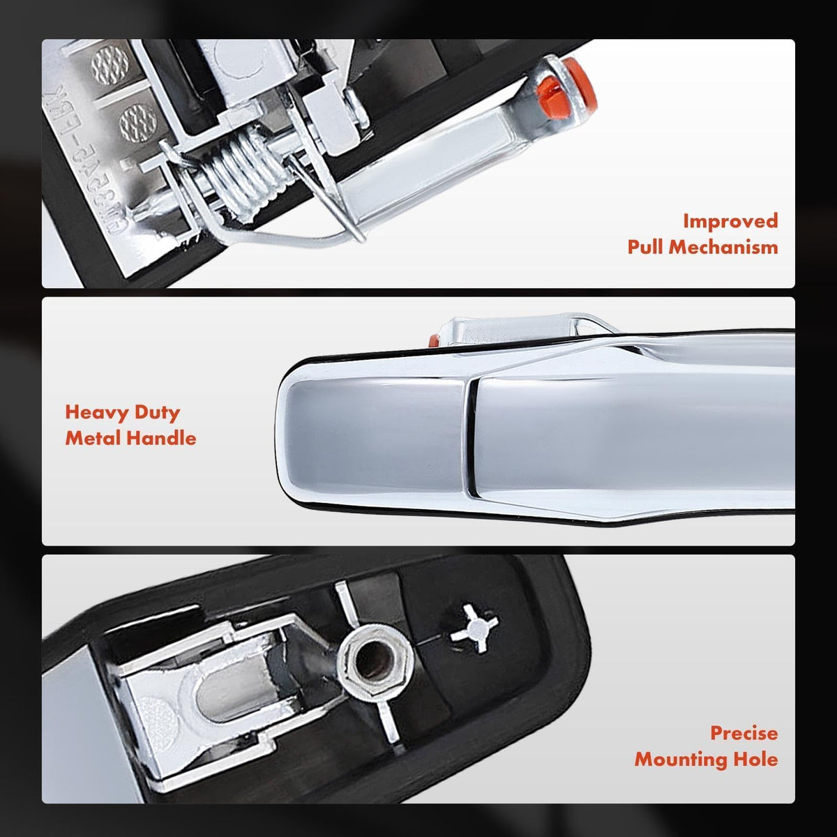 A-Premium Chrome Door Handle Front Right Compatible Chevy GMC Cadillac 07-13