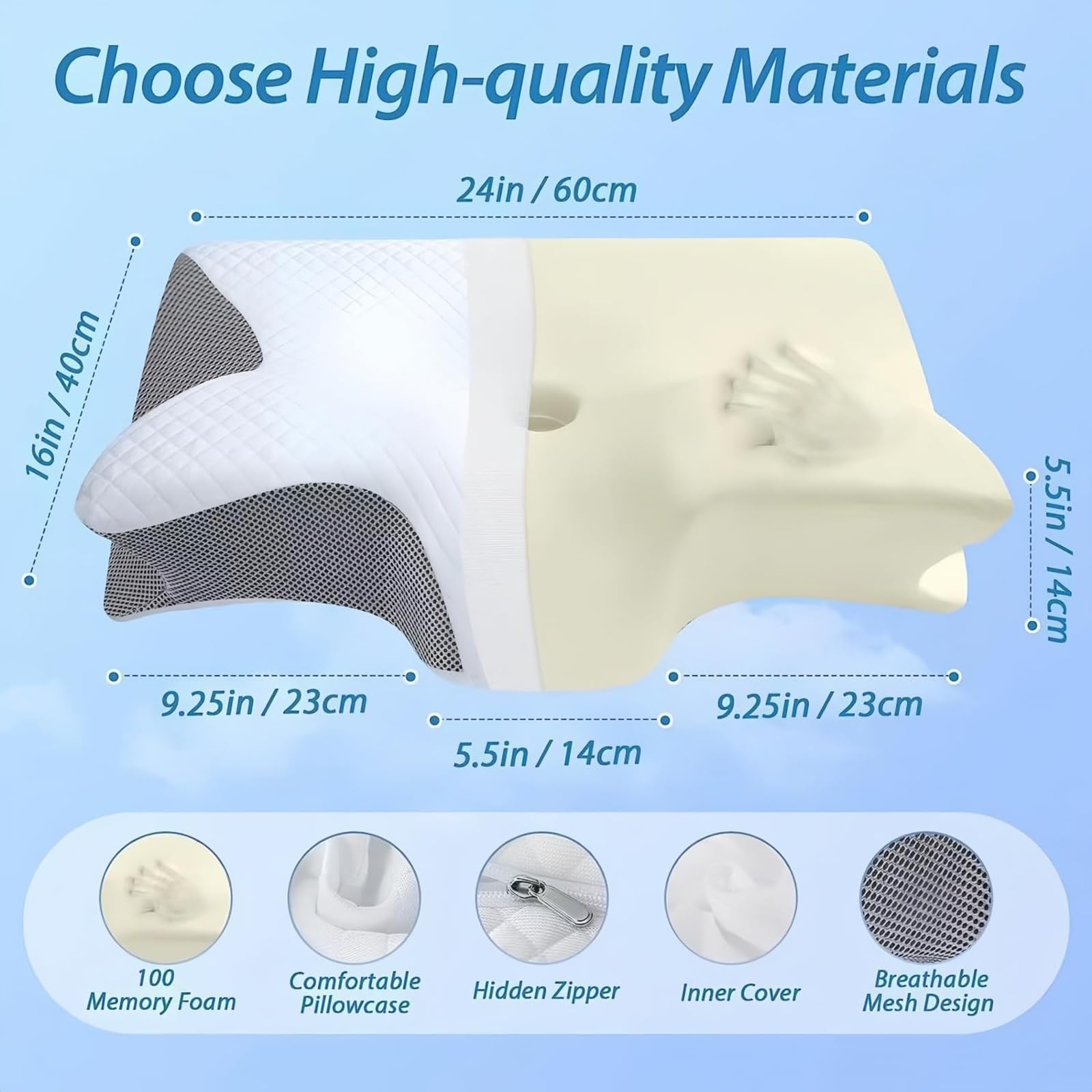 traceil Orthosleep Almohada Cervical, Neck-Elevation Designtm, Pillows for Neck