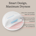 Lansinoh Stay Dry Disposable Nursing Pads, Soft and Super Absorbent Breast Pads,