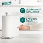 12 Rolls Amazon Brand Presto! Flex-a-Size Paper Towels 158 Sheet Huge Roll