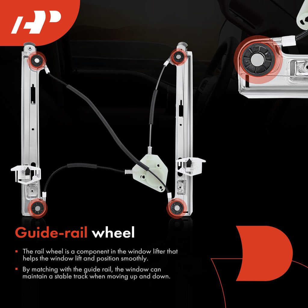 A-Premium Front Left Manual Window Regulator Compatible Jeep Patriot 2008-2017