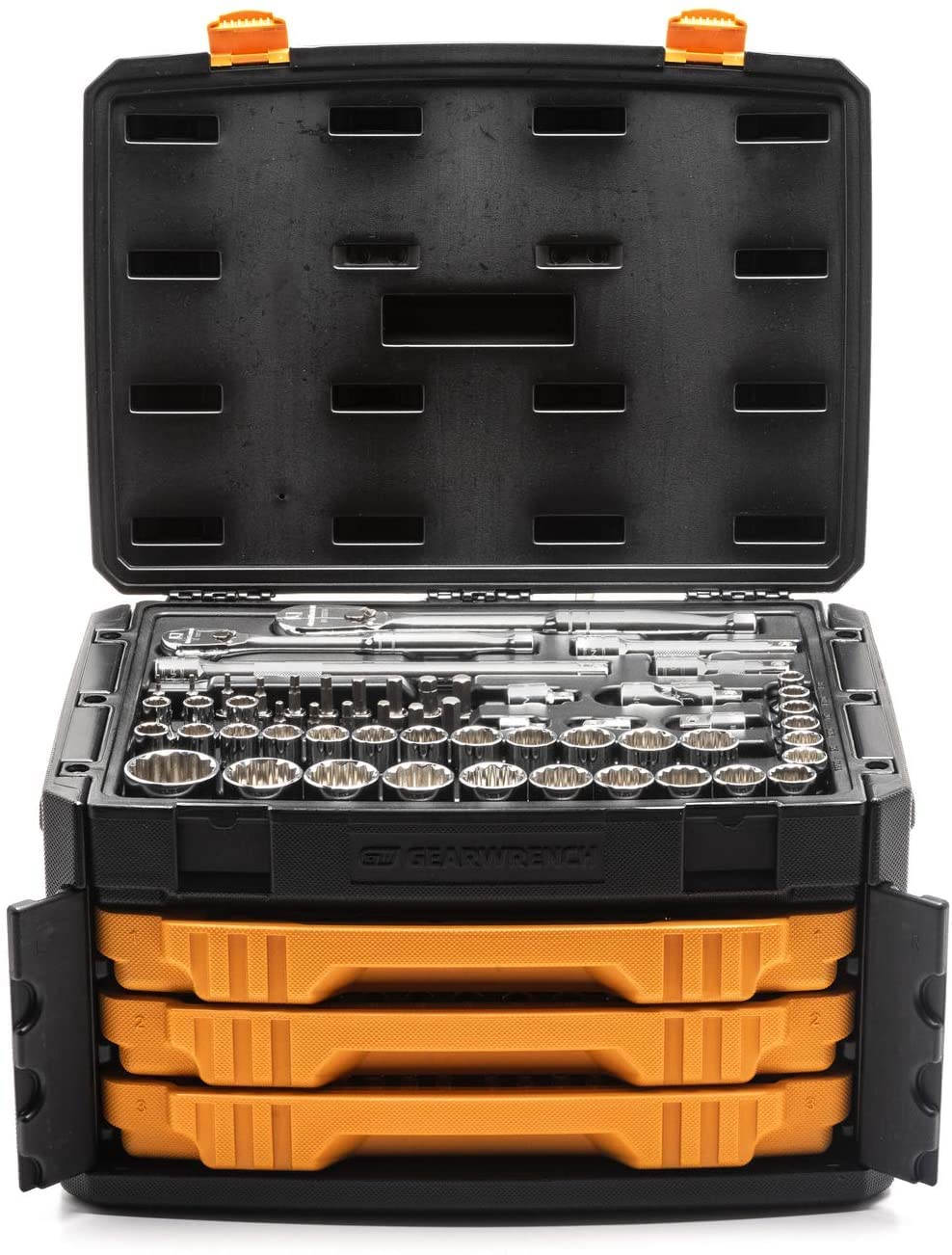 GEARWRENCH 243 Pc 12Pt Mechanics Tool Set in 3 Drawer Storage Box | 80972