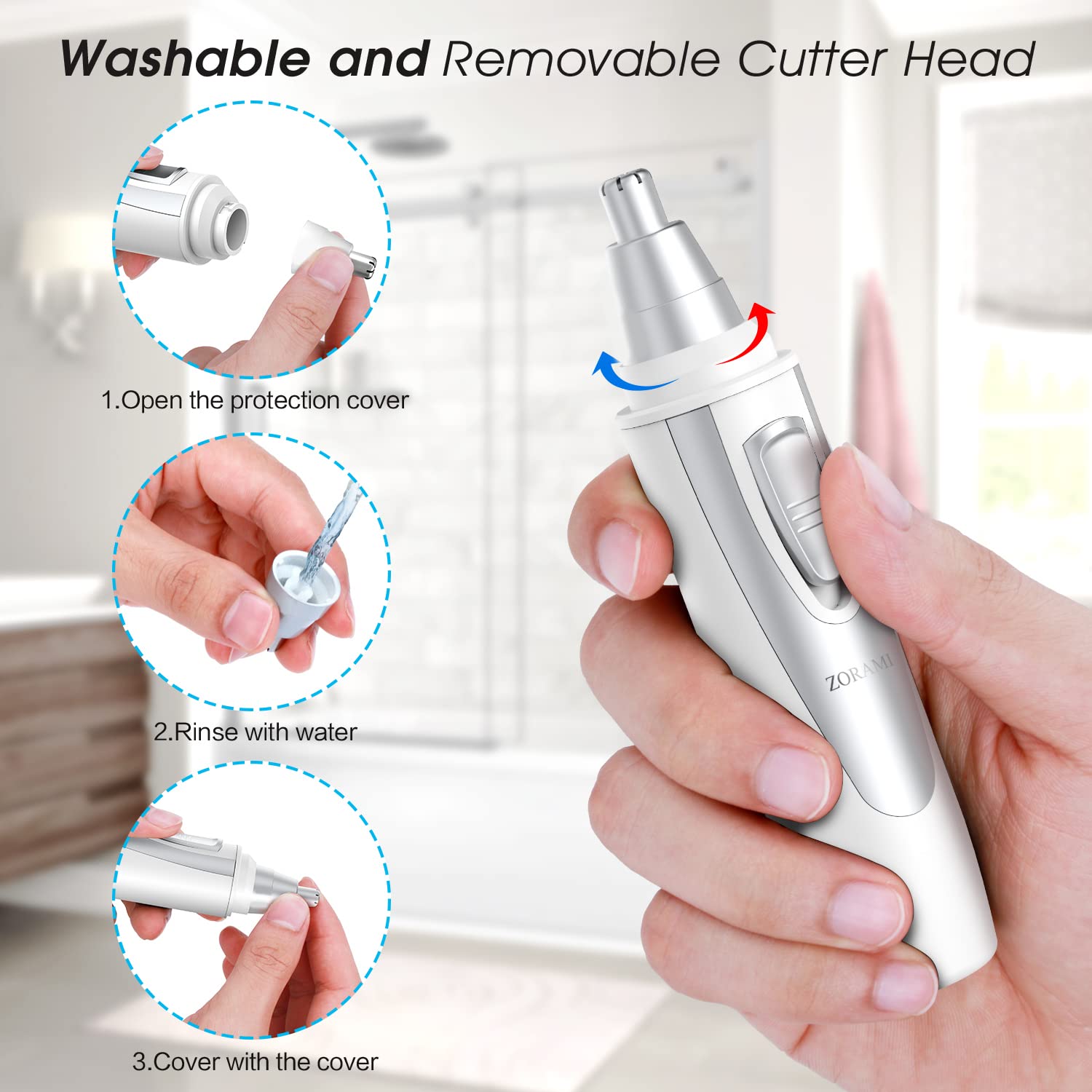 Ear and Nose Hair Trimmer Clipper - 2026 Professional Painless Eyebrow & Facial