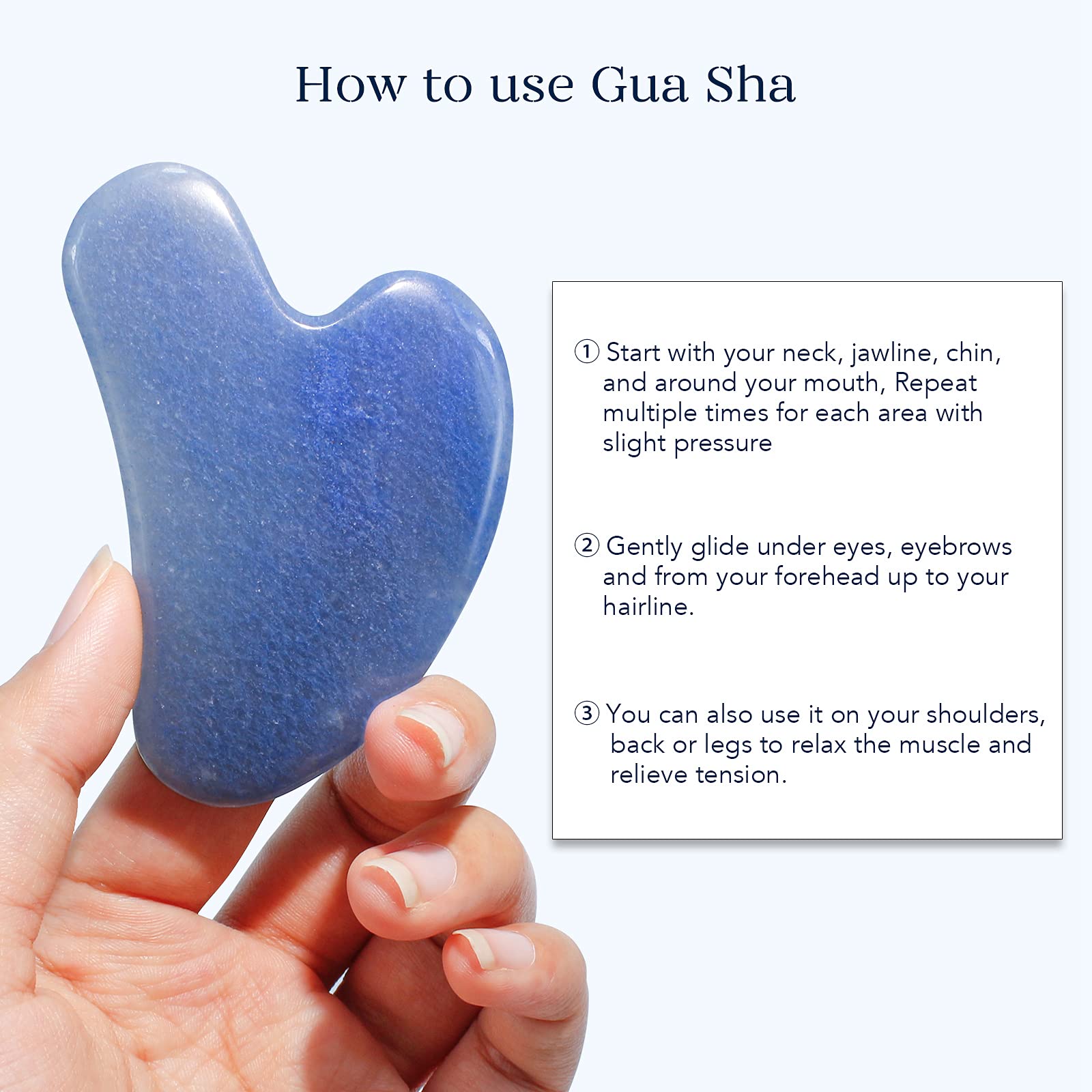 BAIMEI IcyMe Jade Face Roller & Gua Sha, Facial Beauty Skin Care Tools, Self
