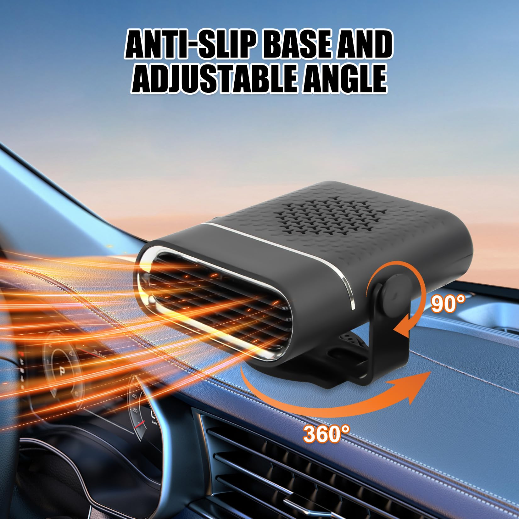 Car Heater - PSLER 12v Plug in Heater for Car, Windshield Warmer Quick
