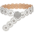 WHIPPY Western Belts for Women Vintage Disc Waist Belts Concho Leather Belts