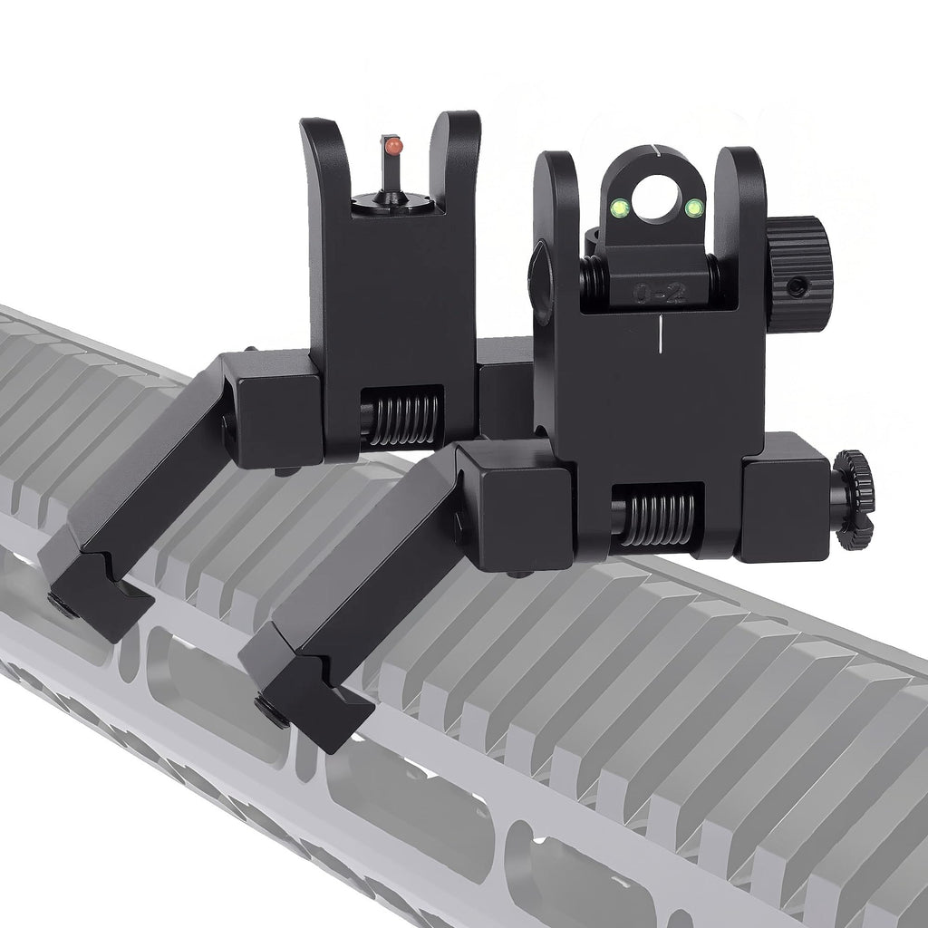 Kitmose 45 Degress Offset Iron Sights Low Profile Fiber Optics AR Sights