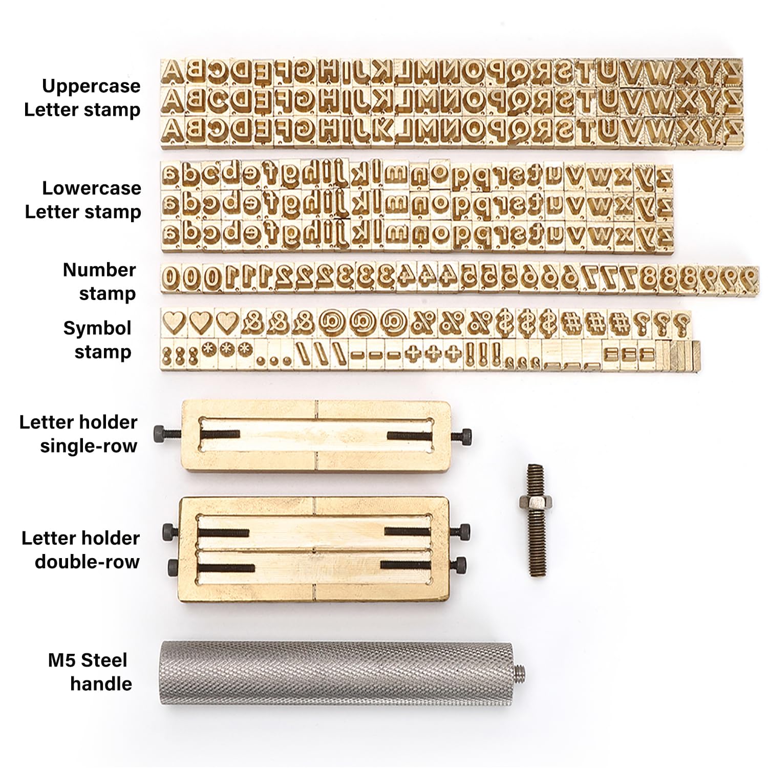 WUTA Brass Stamping Tools Flexible Letters Numbers Alphabets Symbols Characters